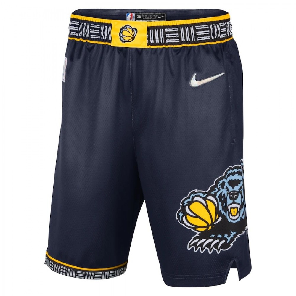 Men's Memphis Grizzlies Navy 2021/22 Swingman Short - City Edition-Pro Kit Vault | Brand New 26/27 Sports Jerseys